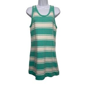 J. Crew Women's size XS Green & White Tank Dress / Terry Beach Cover